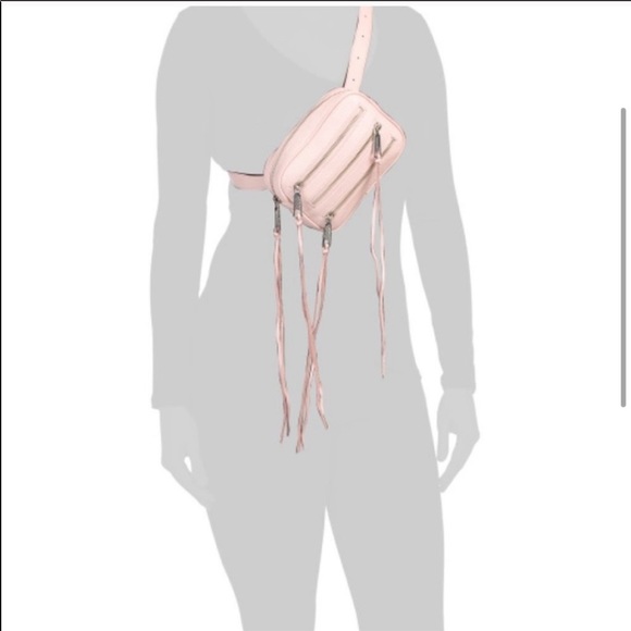 Rebecca Minkoff 3 Zip Leather Belt Bag Blush Pink - Picture 2 of 9